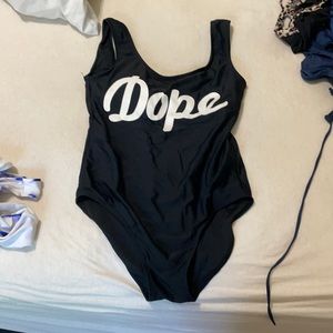 DOPE one piece swim suit - so cute size med